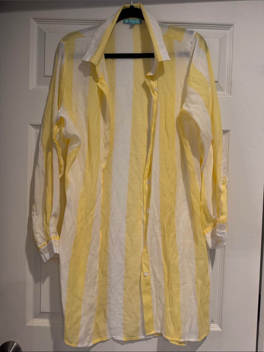 Lightweight Yellow & White Striped Shirt